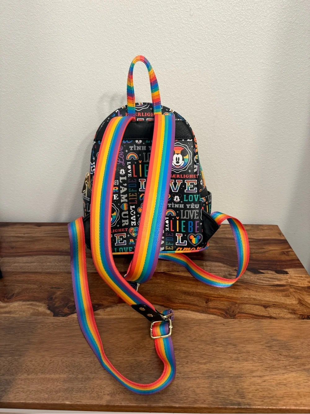 Loungefly Disney Parks Rainbow Love Mini Backpack